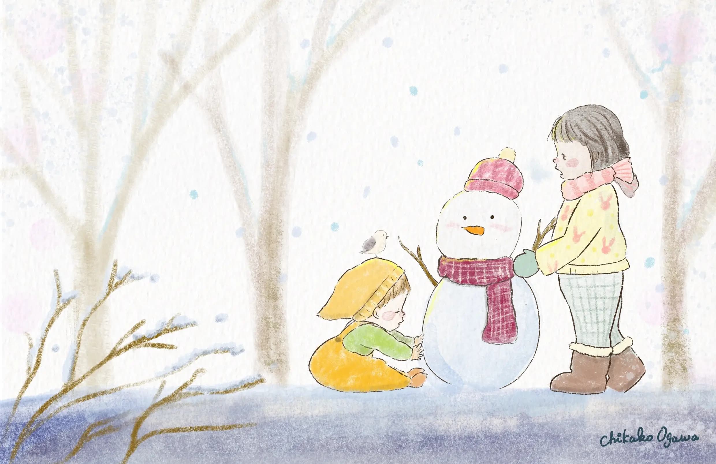 Snow Day Digital Illustration