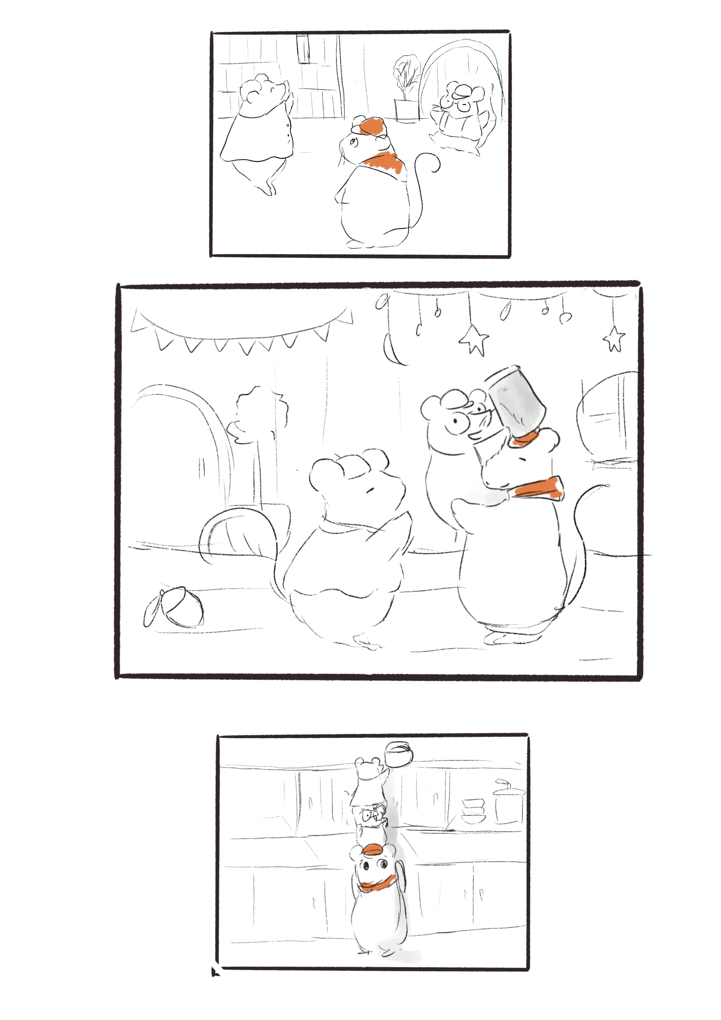 Reinbow Nezumi No Maara book page sketches